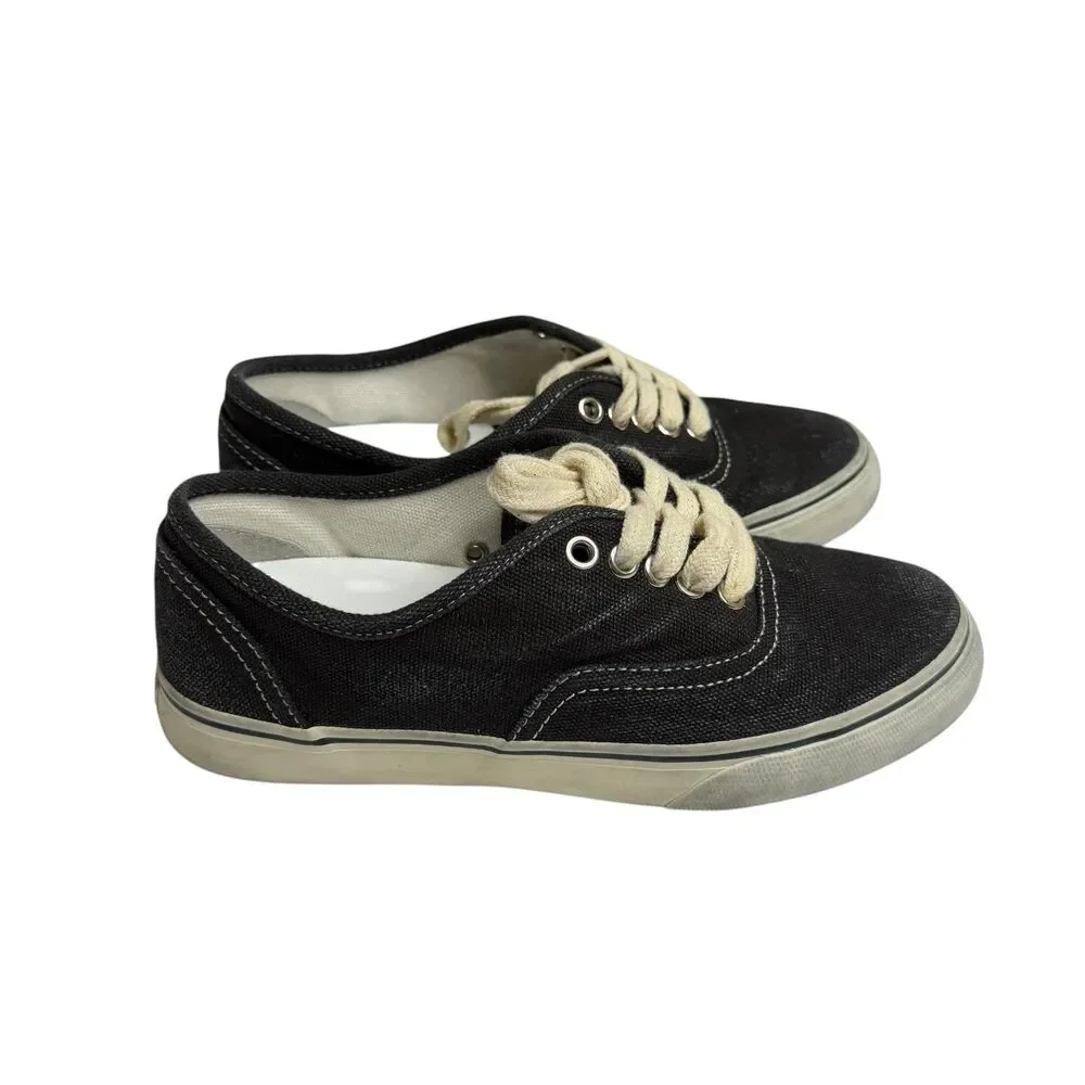 Re/Done 70s Low Top Skate Sneakers Shoes Women Faded Black 37 US 6.5
